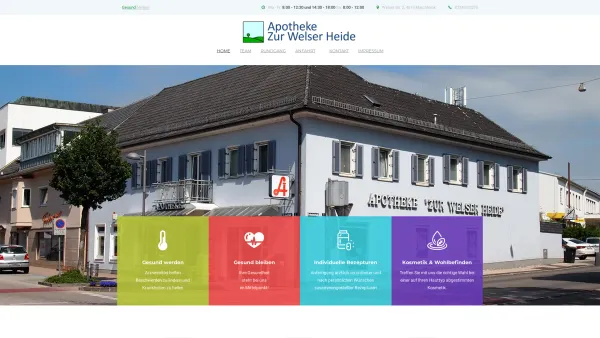 Website Screenshot: Apotheke zur Welser Heide - Apotheke "Zur Welser Heide" - Date: 2023-06-22 15:06:15
