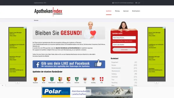 Website Screenshot: Österreichischer Apothekenindex - Österreichische Apothekendatenbank - Date: 2023-06-22 15:06:15
