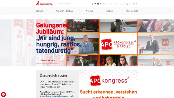 Website Screenshot: Österreichische Apothekerkammer - Österreichische Apothekerkammer: Österreichische Apothekerkammer - Date: 2023-06-22 15:06:15