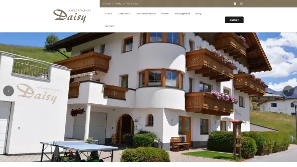 Website Screenshot: Appartements Daisy Serfaus Tirol - Appartements Daisy – Ferienwohnungen in Serfaus-Fiss-Ladis - Date: 2023-06-22 15:06:15