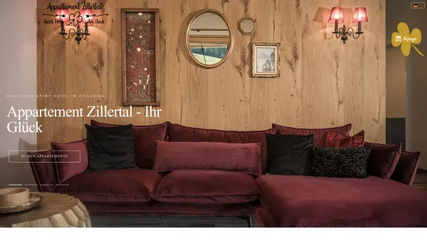 Website Screenshot: Appartement Zillertal - Appartement Zillertal - Das luxuriöse Apart Hotel in Ried im Zillertal - Date: 2023-06-22 15:06:15