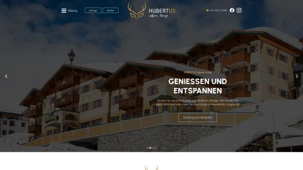 Website Screenshot: Apparthotel Hubertus**** - Appartements in in Obertauern - HUBERTUS alpine living - Date: 2023-06-22 15:06:15