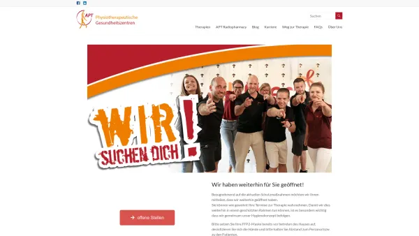Website Screenshot: FBZ APT Physikalische Therapie GmbH & Co KEG - Home - APT Gruppe - Date: 2023-06-22 15:06:15