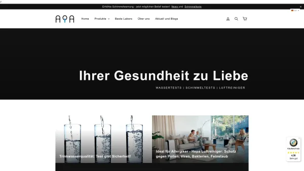 Website Screenshot: AQA Wassermarketing GmbH - Webshop AQA GmbH - Date: 2023-06-22 15:06:15