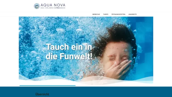 Website Screenshot: Aqua Nova Wasser erleben - Startseite - Aqua Nova - Wiener Neustadt - Date: 2023-06-14 16:33:21