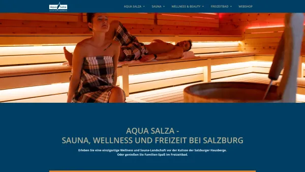 Website Screenshot: AQUA SALZA Wellness & Bad Golling GmbH - Aqua Salza - Sauna, Wellness und Freizeitbad bei Salzburg - Date: 2023-06-22 15:06:15