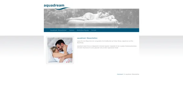 Website Screenshot: Aquadream Bettenstudio - aquadream Wasserbett aus deutscher Herstellung Wasserbetten Made in Germany - Date: 2023-06-14 10:38:47