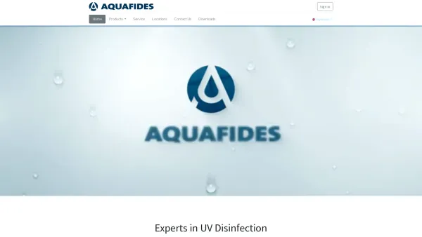 Website Screenshot: AQUAFIDES GmbH - Home | AQUAFIDES - UV Disinfection - Date: 2023-06-22 15:06:15