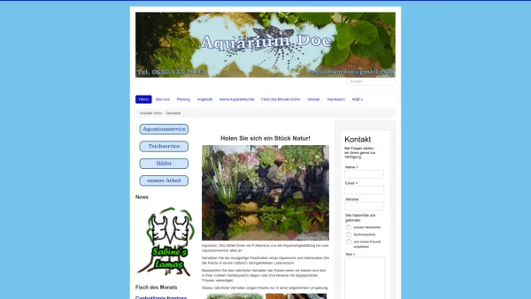 Website Screenshot: aquarium-doc - Aquariumservice, Aquariumgestaltung, Aquarium reinigen - Date: 2023-06-22 15:06:15