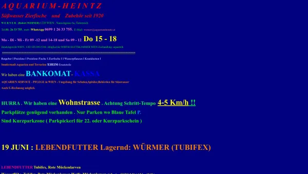 Website Screenshot: Werner A Q U A R I U M - A Q U A R I U M - Date: 2023-06-22 15:06:15