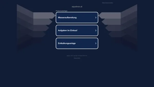 Website Screenshot: Aquatron Hohenegger elektronische Geräte Gesellschaft Redirect Website - aquatron.at - Date: 2023-06-14 10:47:02