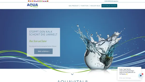 Website Screenshot: Aquatec Produktions und Vertriebs GmbH - Der führende Kalkmagnet mit Megaspin | Aquavital - Date: 2023-06-15 16:02:34