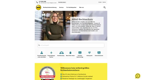 Website Screenshot: ARAG Österreich Allgemeine Rechtsschutzversicherungs-Aktiengesellschaft - ARAG Rechtsschutzversicherung | arag.at - Date: 2023-06-22 12:13:09