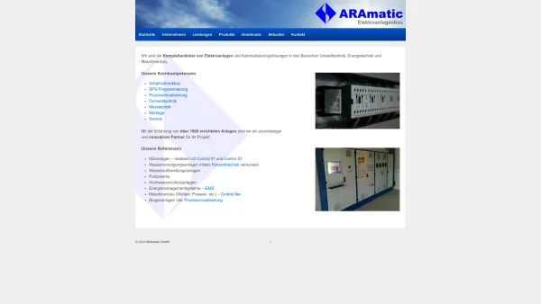 Website Screenshot: ARAmatic GmbH - ARAmatic GmbH | Elektroanlagenbau - Date: 2023-06-14 10:38:47