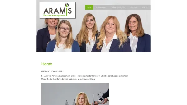 Website Screenshot: ARAMIS Personalmanagement GmbH - Aramis-Personal - Home - Date: 2023-06-22 12:13:09