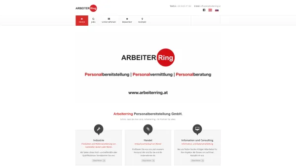 Website Screenshot: Arbeiterring Personalbereitstellung GmbH - Arbeiterring GmbH: Home - Date: 2023-06-14 10:38:47