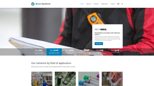 Website Screenshot: to Arca Systems - Label systems and shipping pouches for all industries | Arca Systems - Date: 2023-06-22 12:13:09