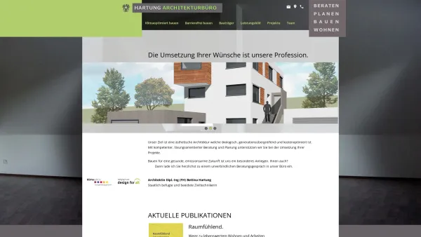 Website Screenshot: Architekturbüro Hartung - Architekturbüro Hartung: Home - Date: 2023-06-22 12:13:09