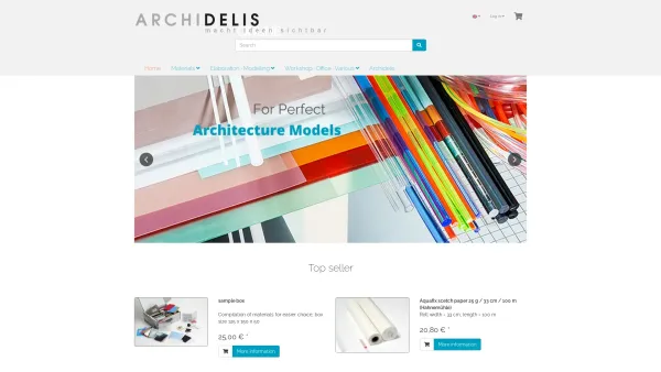 Website Screenshot: ARCHIDELIS Liedl & Gronemann GmbH - Archidelis | model making materials for architecture, hobby and design - Date: 2023-06-22 12:13:09
