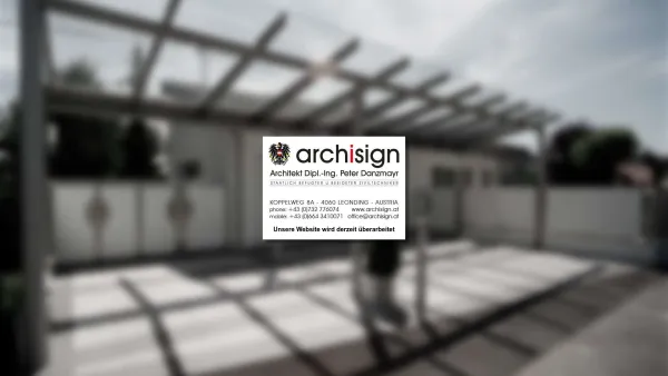 Website Screenshot: Dipl. Ing. Peter archisign Arch. Danzmayr - Architekt Dipl. Ing. Peter Danzmayr - Date: 2023-06-22 12:13:09