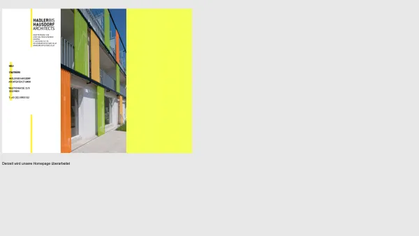 Website Screenshot: Hadler Bis Hausdorf Architekten ZT GmbH - hadler bis hausdorf architekten - Date: 2023-06-14 10:38:47