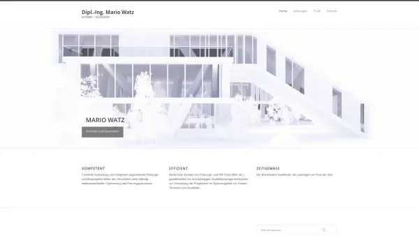 Website Screenshot: Architekt Baumeister Dipl.-Ing. Mario Watz - Dipl.-Ing. Mario Watz | architekt – baumeister - Date: 2023-06-15 16:02:34