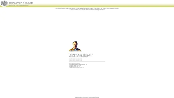 Website Screenshot: ARCHITEKT REINHOLD SEEGER - ARCHITEKT REINHOLD SEEGER - Date: 2023-06-22 12:13:09