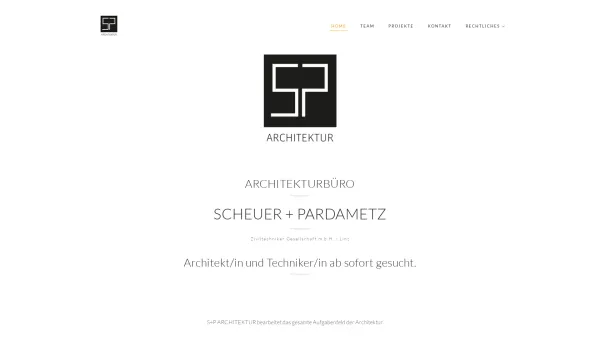 Website Screenshot: Architekturbüro Scheuer Pardametz. Staatlich befugte und beeidete Ziviltechniker. - S+P ARCHITEKTUR - Date: 2023-06-22 12:13:09