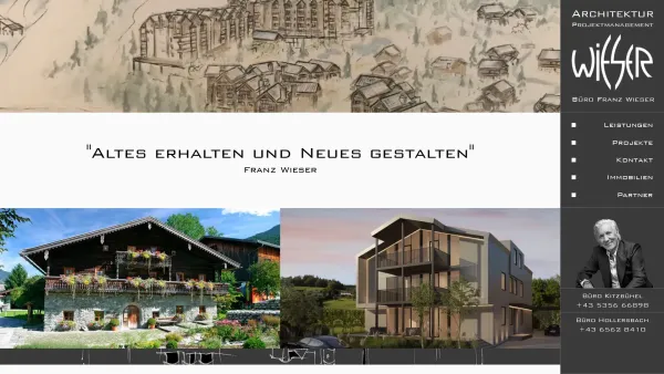 Website Screenshot: Franz Wieser GmbH und Co KG index - Architekturbüro Wieser - Date: 2023-06-22 15:00:05