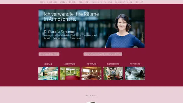 Website Screenshot: Architektur und Heilung DI Claudia Schumm - home - claudiaschumm.com - Date: 2023-06-14 10:47:02