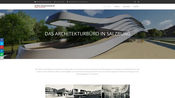 Website Screenshot: Greisberger Partner architekturwerkstatt.at - Home - Architekt DI Walter Greisberger - Date: 2023-06-22 15:00:05