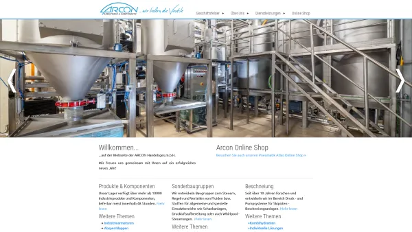 Website Screenshot: Arcon Armaturen & Components Handelsgesellschaft - Arcon Armaturen & Components GmbH - Date: 2023-06-14 10:38:47