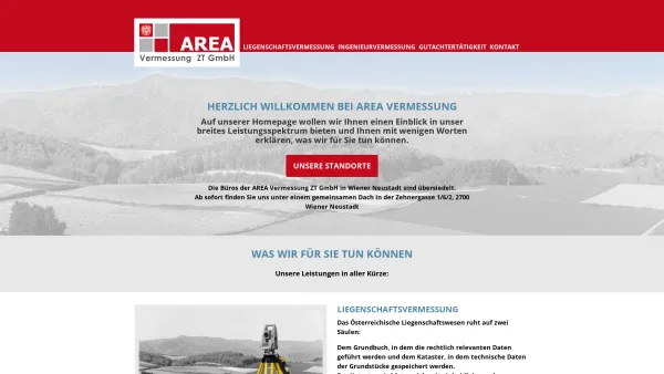 Website Screenshot: AREA Vermessung ZT GmbH - Home / AREA-VERMESSUNG - Date: 2023-06-14 10:36:55