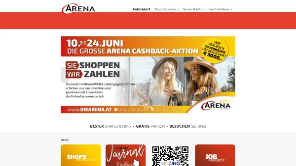 Website Screenshot: ARENA 2000 Shops - ARENA | Einkaufszentrum Fohnsdorf | Fohnsdorf, die Shopping Arena mit tollem Branchenmix | - Date: 2023-06-22 15:00:06