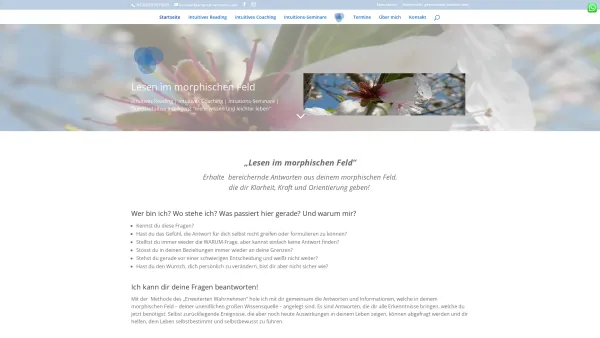 Website Screenshot: Ariane Broermann - Lesen im morphischen Feld - Date: 2023-06-14 10:47:02