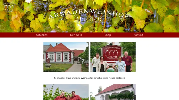 Website Screenshot: Weber Gerda u Hans startseite - Arkadenweinhof Weber - Date: 2023-06-22 15:00:06
