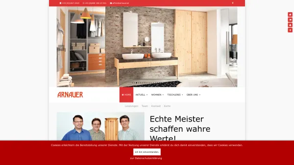 Website Screenshot: Arnauer Tischlerei GmbH - ARNAUER - Date: 2023-06-22 15:00:06