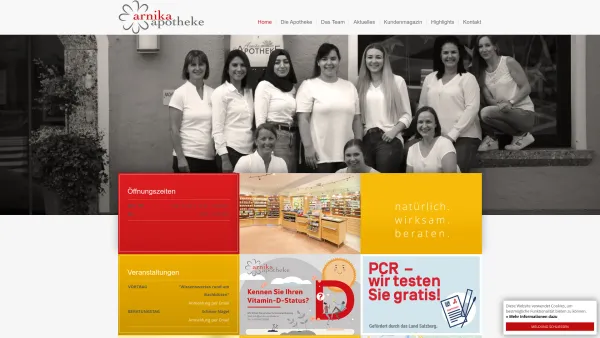 Website Screenshot: Arnika Apotheke Mag. Luise Kührer - Arnika Apotheke - Ihre Apotheke in Puch - Date: 2023-06-22 12:13:10