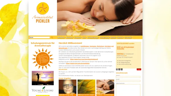 Website Screenshot: AROMAINSTITUT Pichler - Aromainstitut Pichler für Raindrop und Young Living - Aromainstitut - Date: 2023-06-22 12:13:10