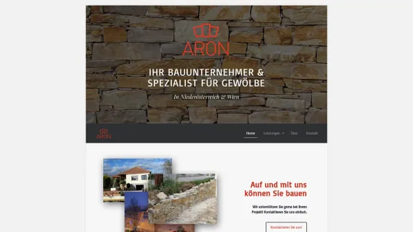 Website Screenshot: Aronbau - Aronbau – Ewald Aron – Baufirma in Hollabrunn, Horn, Krems - Date: 2023-06-15 16:02:34