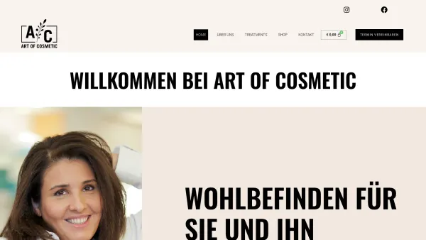 Website Screenshot: Art of Cosmetic - Art of Cosmetic – Wohlbefinden für Sie und Ihn - Date: 2023-06-15 16:02:34
