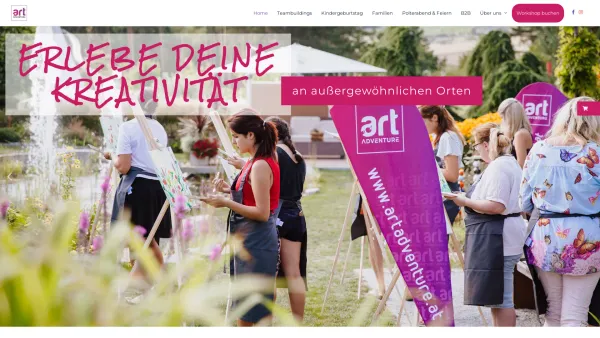 Website Screenshot: Art Adventure - Kreative Abenteuer: Team Building, Polterabend, Feiern - Art Adventure - Date: 2023-06-14 10:47:02
