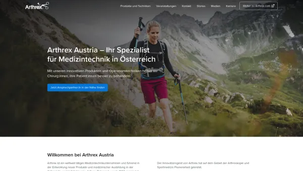 Website Screenshot: Arthrex Orthopaedic Products Medical Education - Medizintechnik-Spezialist in Österreich | Arthrex Austria - Date: 2023-06-22 12:13:10