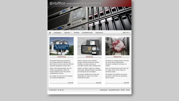 Website Screenshot: artoffice webmastering advertising Ihr Partner im Internet Webdesign-Webhosting-Webpromotion, Werbeagentur, - artoffice webmastering & advertising - Date: 2023-06-22 15:02:30