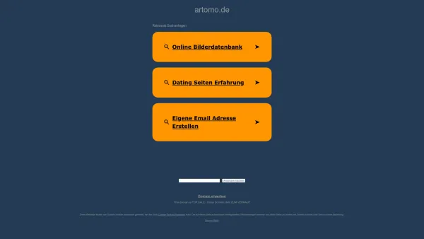 Website Screenshot: artomo - artomo.de - Diese Website steht zum Verkauf! - Informationen zum Thema artomo. - Date: 2023-06-26 10:26:08