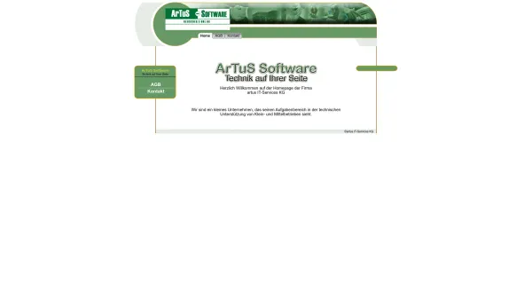 Website Screenshot: ArTuS Software Reuscher & Uhl OG - Home - ArTuS Software - Date: 2023-06-15 16:02:34