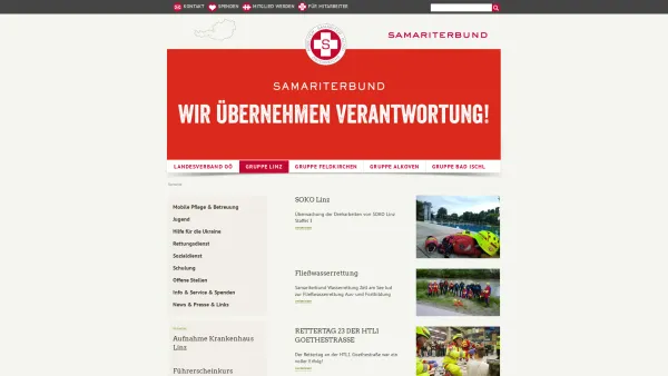 Website Screenshot: Samariterbund Linz - Samariterbund Linz - Date: 2023-06-14 10:37:52