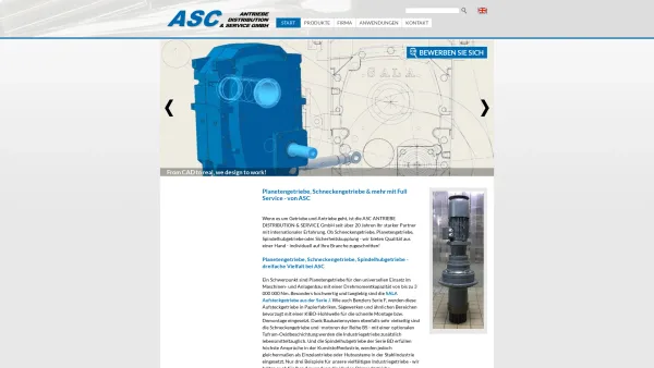 Website Screenshot: ASC Antriebe Distribution & Service GmbH - Planetengetriebe & viele andere Industriegetriebe | ASC - Date: 2023-06-22 15:02:30