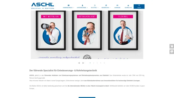 Website Screenshot: ASCHL GmbH - ASCHL - Ihr Spezialist für Entwässerungs- und Rohrleitungstechnik - Date: 2023-06-15 16:02:34