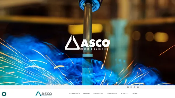 Website Screenshot: ASCO Anlagenbau - Consulting GmbH - ASCO – power play in steel - Date: 2023-06-22 15:02:30
